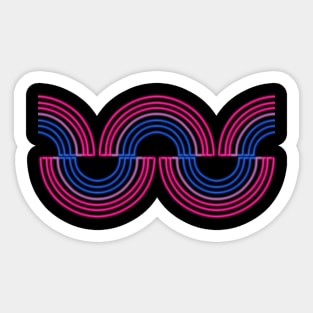 Bisexual Neon Light Rainbow 2 Sticker